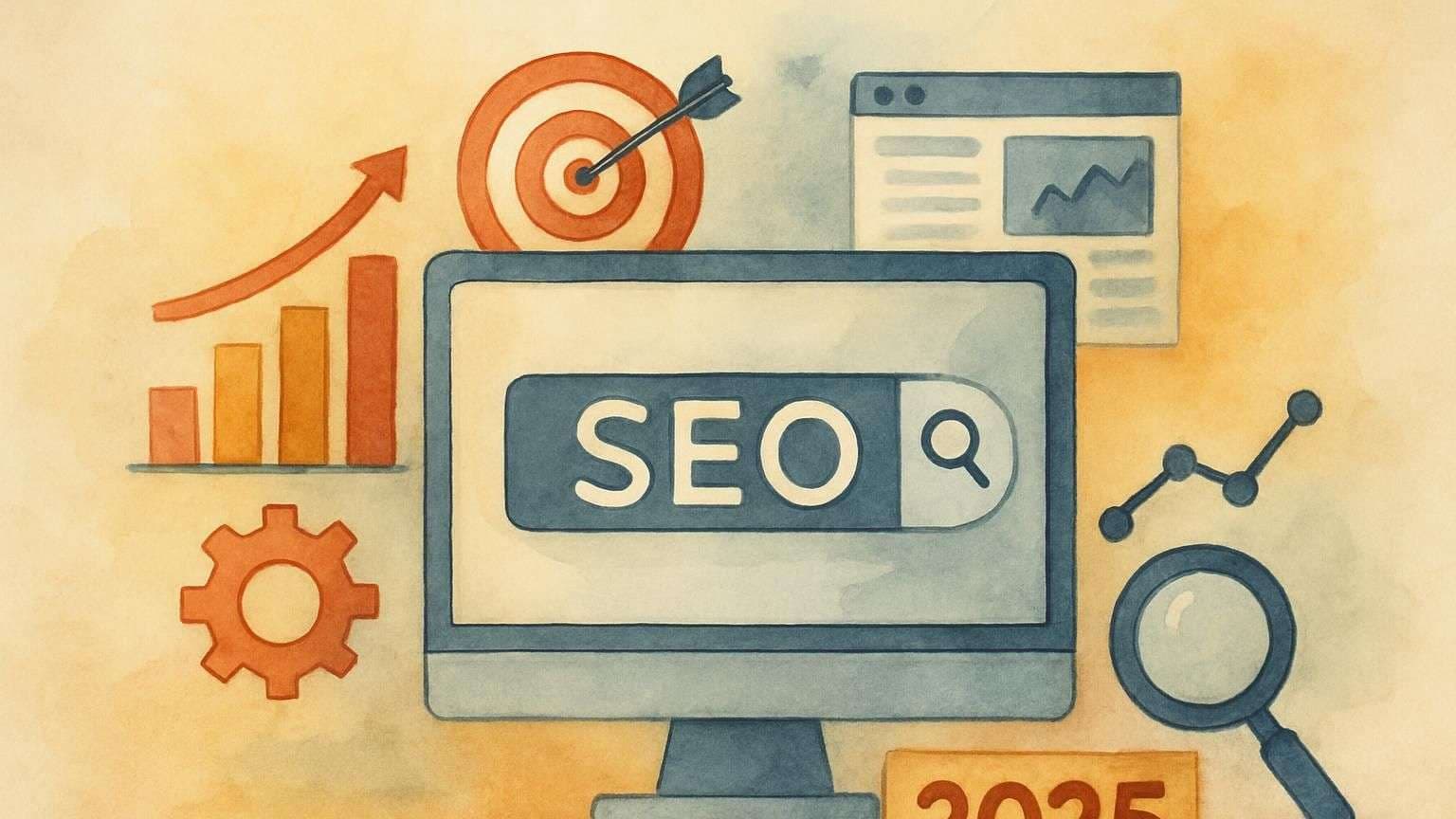 An image portraying the post title Search Engine Optimization Techniques in Marketing for 2025