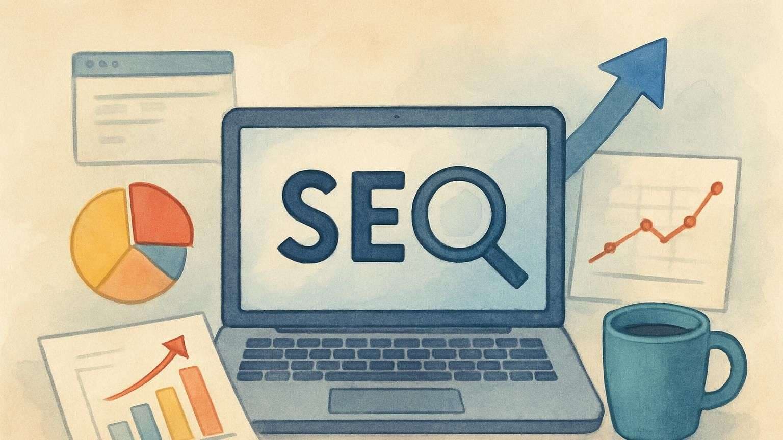 An image portraying the post title Optimizing Website for Search Engines: A Simple Guide