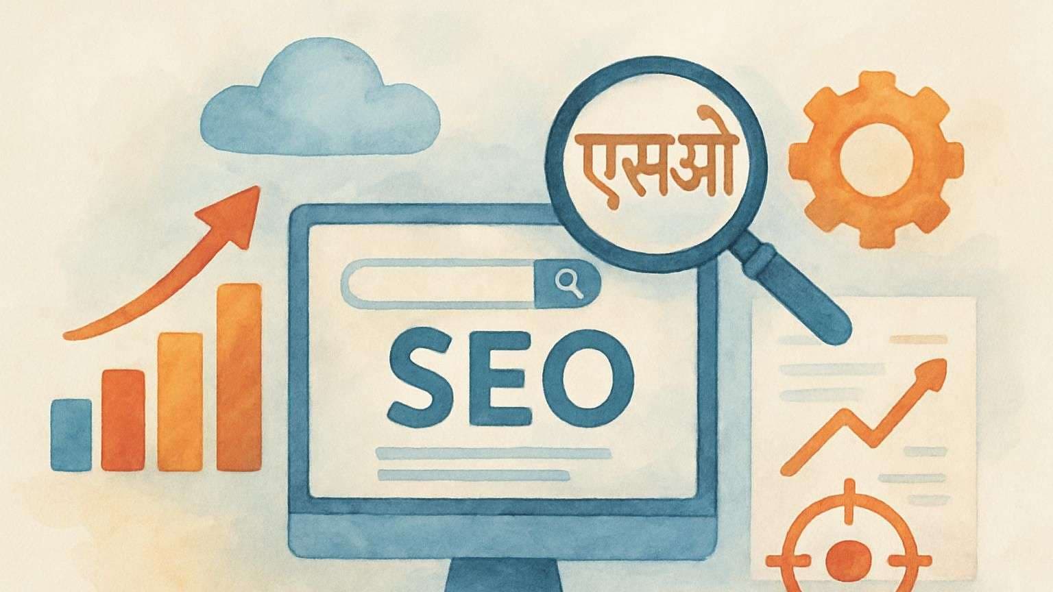 An image portraying the post title Search Engine Optimization in Hindi: Key Things to Know